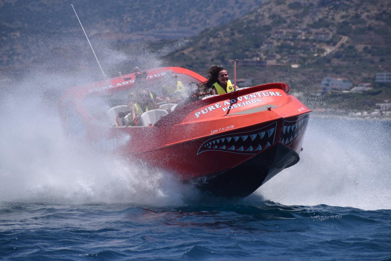 Jetboot auf Kreta: 1 Stunde Action und Adrenalin in Hersonissos